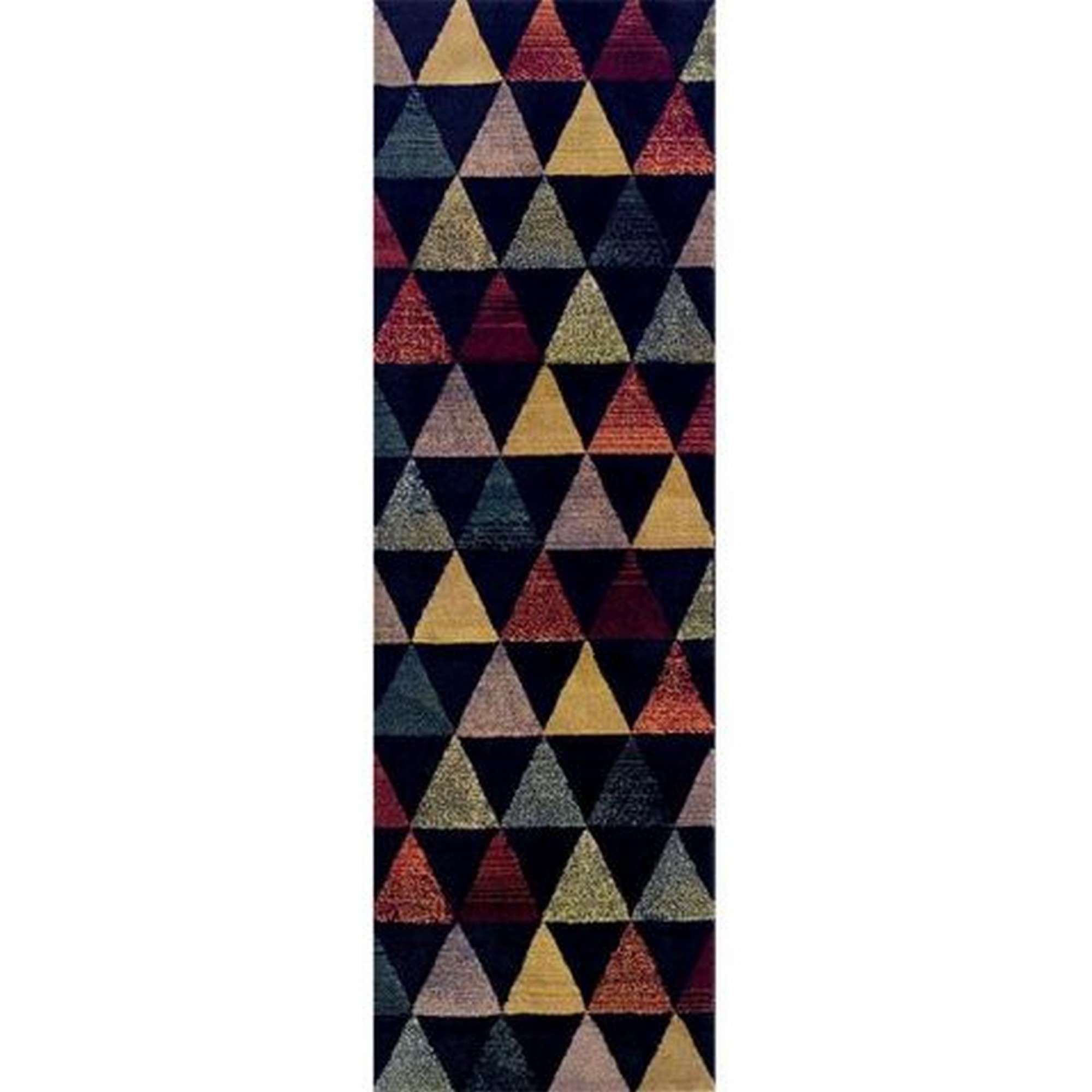 Apollo 8122 B Geometric Runner Rug In Black Multi